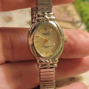 Prestige by Waltham Women’s Quartz Watch Genuine Diamond Accent, Oval Case